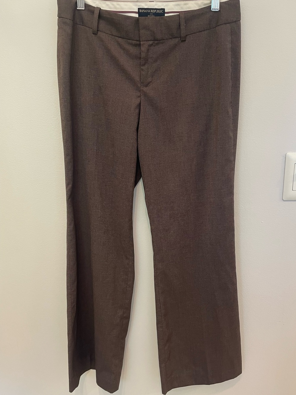 Banana Republic Women’s Petite Wide Leg Brown Trousers